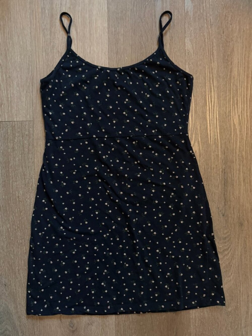 Brandy Melville Navy Blue Floral Mini Dress
